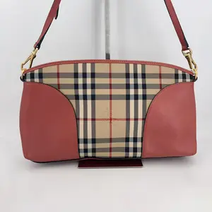 Pre-owned BURBBERY canvas Crossbody Bags Burberry Haymarket Check Small Chichester Crossbody Clutch