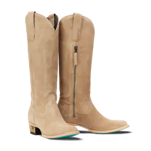 Plain Jane Boot - Latte Suede