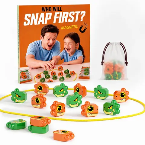 Magnetic Chess Game Dinosaur Strategy Board Game with Rope Family Tabletop Puzzle Toy Travel Game Set Table Games with Drawstring Storage Bag