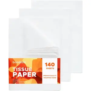 140 Sheets 20 x 14 inch Acid Free White Wrapping Tissue Paper Bulk for Gift Bags Package Storage Christmas Wedding Birthday Mother's Day Party Decor Art Craft