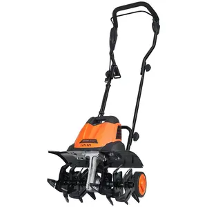 【Summervibes】VEVOR 12 Amp Electric Tiller, 18" Tilling Width 3.94" Tilling Depth Corded Electric Tiller/Cultivator, Steel Mn Tines, Rototiller for Garden Lawn Soil Digging