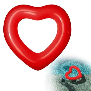 Heart Shaped Pool Float, 4 Counts/set Inflatable Swim Ring, Swimming Ring for Adults, Water Fun Beach Party Swimming Ring, Inflatable Pool Floaters