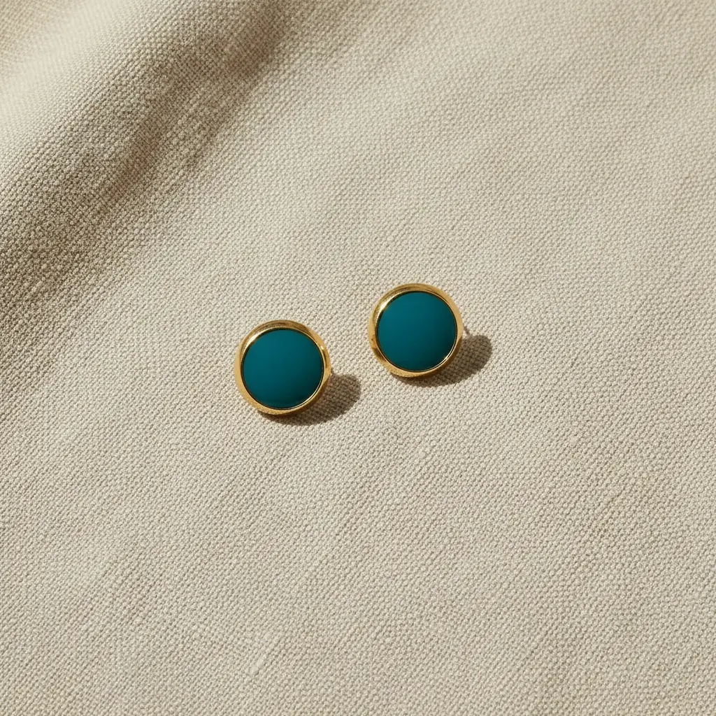 Dot Studs · Aqua · Small