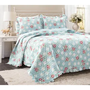 Cottage Core Floral Ruffle Oversized Set K/CalK by Lush Decor