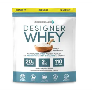 Unflavored Designer Whey 2 lb : 100% Whey Protein Powder- Designer Protein®
