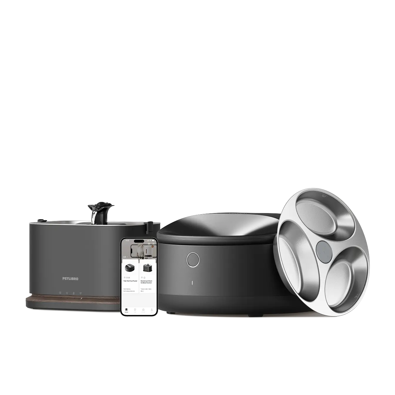 Wet Food Feeder & Cordless Smart Fountain