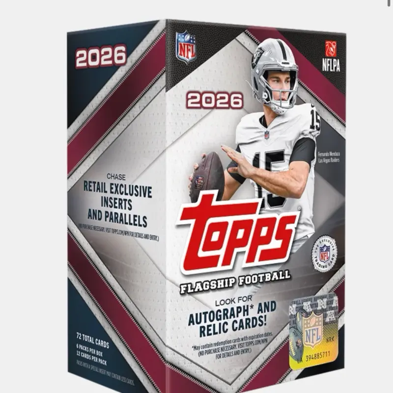 (PYT) 5 boxes of 2026 Topps Flagship Football Blaster Boxes Break 26