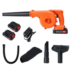 Cordless Leaf Blower, 12000 RPM 2-in-1 Electric Leaf Blowers and Vacuum, Lightweight Handheld Garden Leaf Blower with 2 Speeds and 3.0Ah Battery for Lawn Care, Leaf Blowing, Dust Removal(2 Battery)