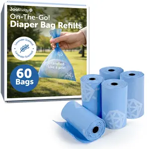Jool Baby On-the-Go Diaper Disposal Bags - Universal Refill Rolls for On-the-Go Dispenser