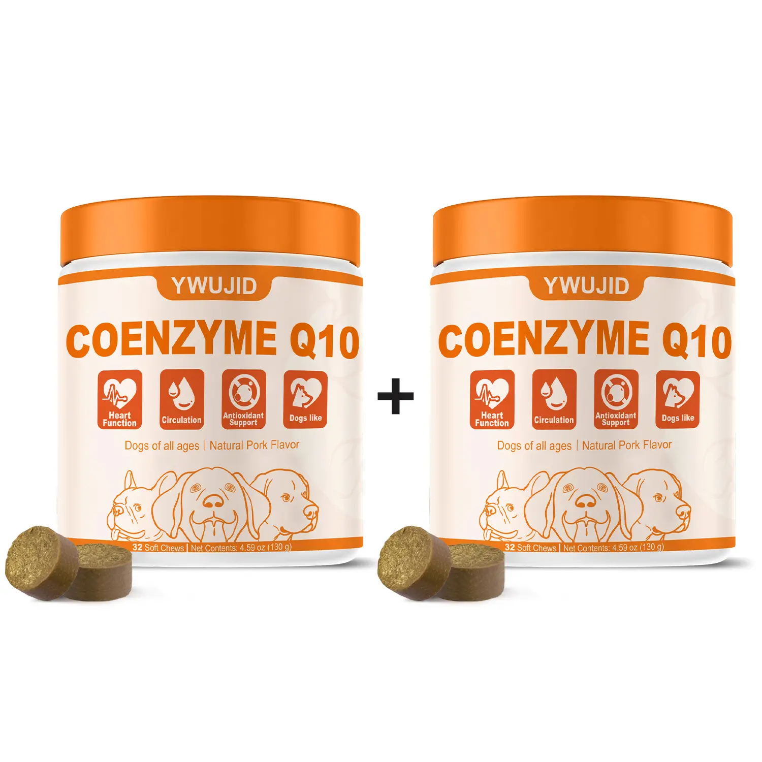 Taurine + CoQ10 Chews for Dogs | Clean Nutritional Blend for Daily Canine Wellness