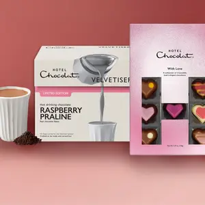 With Love Chocolate Bundle - Raspberry Praline Hot Chocolate & With Love H-Box