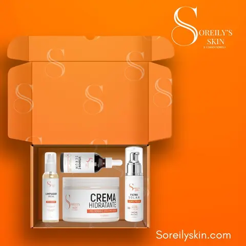 Soreily 4-Step Hydrating Skin Care Daily Kit - Box-Packed All-in-1 All Skin Types Set, Vitamin C Serum Included, SPF Moisturizing Daily Facial Routine Glow-Up Gift Set