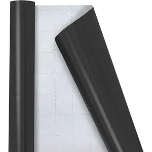 Black Wrapping Paper - Solid Color Matte Gift Wrapping Paper Roll Perfect for Men Women, Wedding Birthday Christmas Baby Shower Graduation Valentine's Day Father's Day Gifts - 17 inch X 120 inchvalentine's day decor