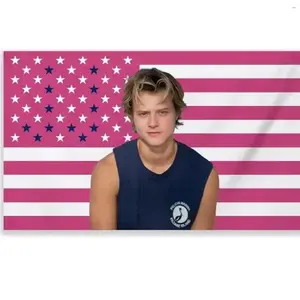 JJ Maybank Flag Tapestry pink american flag Poster Wall Hanging Banner Art Aesthetic Poster For Dorm Bedroom Living Room Office Party Decor 60"x36" Style 3