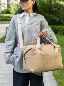 Large Capacity Multi-Functional Travel Bag, Handheld Shoulder Crossbody Three-In-One, Durable Nylon Fitness Bag, Multiple Compartments, Various Colors