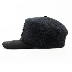Hat Full Embroidered Black Black S D Crystals