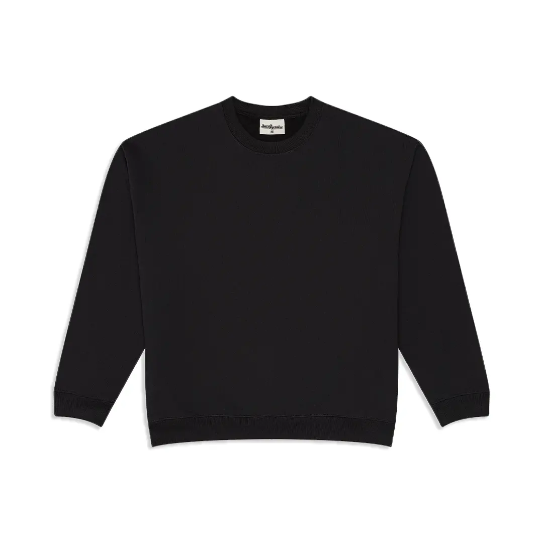 600 GSM 'Black' Fleece Crewneck