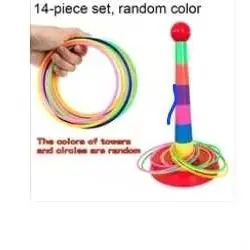 14/23 pcs Set Fun Hoop Game Set, Colorful Plastic Round Sport Ring Toss Game Set for Family Gatherings, Parties, and Competitions - Great as Halloween or Christmas Gifts