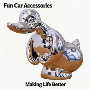 "Angry Duck" Vehicle Head Ornament - Fun Resin Accessory for Cars, SUVs, Motorcycles, and Bicycles| Self-Adhesive, UV-Resistant, and Weatherproof