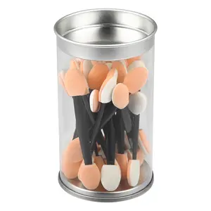 VOCOSTE 25 Pcs Dual Sides Eye Shadow Sponge Applicators with Container, Eyeshadow Brushes Makeup Applicator, Black
