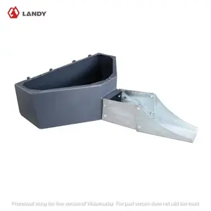 Landy Attachments Skid Steer 1/2 Yard Cement and Concrete Bucket Attachments with Spout, Universal Quick Tach Mount Plate