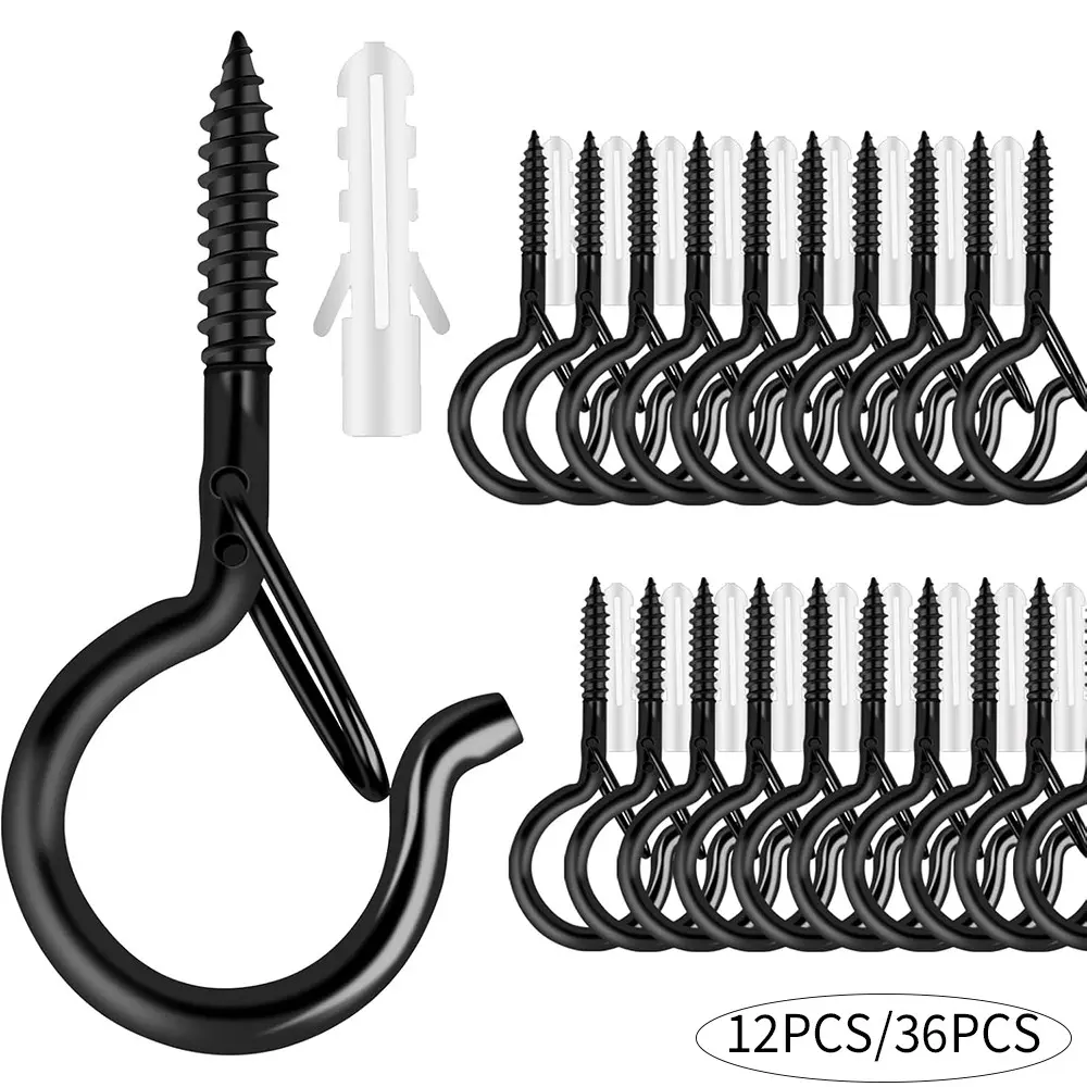 Durable Ceiling Hooks for Indoor & Outdoor Use, Screw Hooks for Plant Hanging & Party Decorations, Ornament Hooks, Safe Wall Mounting Solutions, Secure Hook, Garage Hook, Metal Hooks