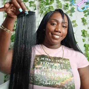 GOOGOO Hair Extensions Seamless Clip in Human Hair Natural Straight