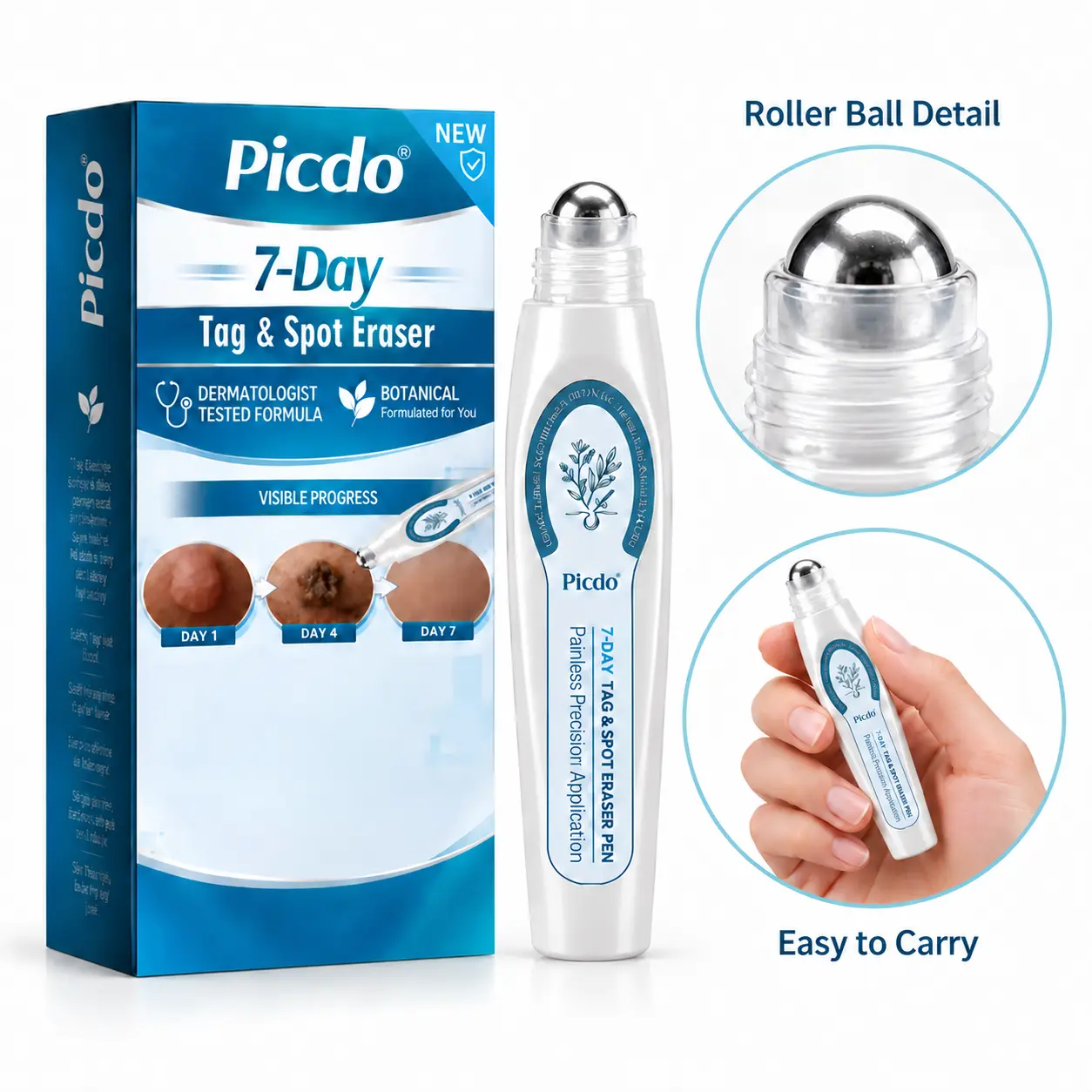 Skincare Roller Pen - Gentle Plant-Based Formula, Lightweight, Smooth, Precise Targeted Care for Daily Spot Treatment