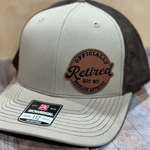 Officially Retired, Not my problem anymore, richardson 112, Flexfit, hat