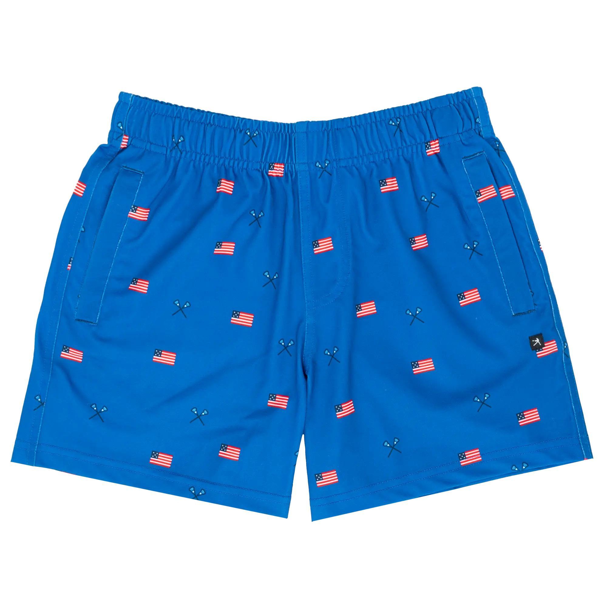 Youth Patriot Lacrosse Shorts, Lightweight and Breathable Athletic Fit for Training & Athletic Performance, Breathable Fabric, Active Mobility, Youth Fit, Athletic Youth