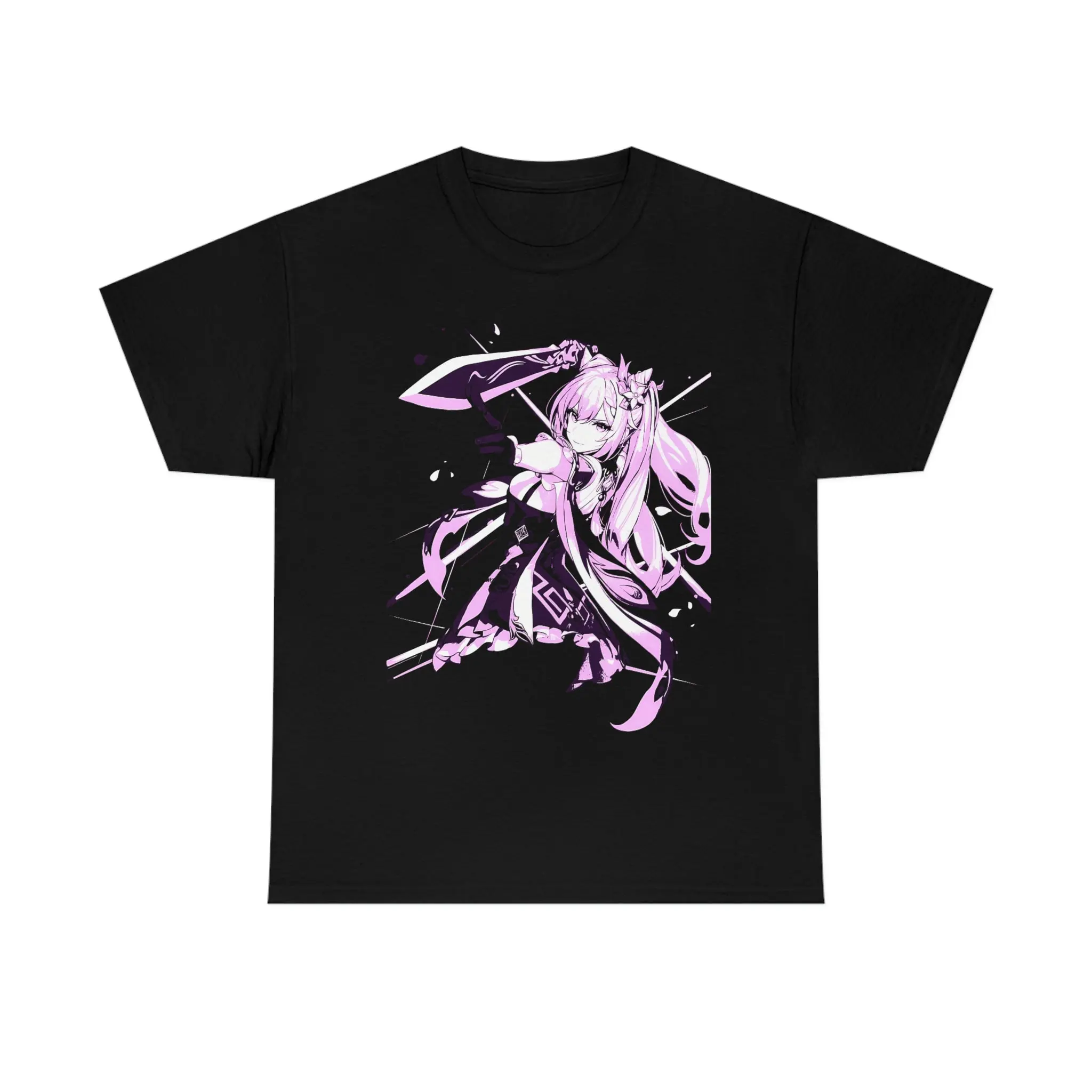 Unisex Genshin Impact Keqing Gaming T-Shirt, Anime Waifu Shirt Top Womenswear