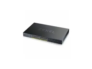 ZYXEL 24-port GbE PoE Lite-L3 Smart Managed Switch with 4 10G Uplink - 24 Ports - Manageable - Gigabit Ethernet, 10 Gigabit Ethernet - 100/1000Base-T, 10GBase-X - 3 Layer Supported (XGS1935-28HP)