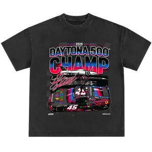 2026 Daytona 500 Champion Racing Tee, Tyler Reddick 45 NASCAR Graphic Shirt, Vintage Washed Black Motorsport Streetwear, Oversized Unisex Casual Top, Retro Race Car Fan Gift , Menswear & Underwear - Men's Tops - T-shirts - Men's Short-sleeve T-shirts