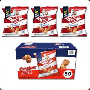 Cracker Jack Original Caramel Coated Popcorn and Peanuts 1.25 oz 30 pk Classic Snack Mix