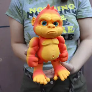 3D Printed Angry Gorilla, Articulated Monkey Figurine, Two Sizes Available, Perfect Party Gift, Christmas & Halloween Decoration, Garden Decor