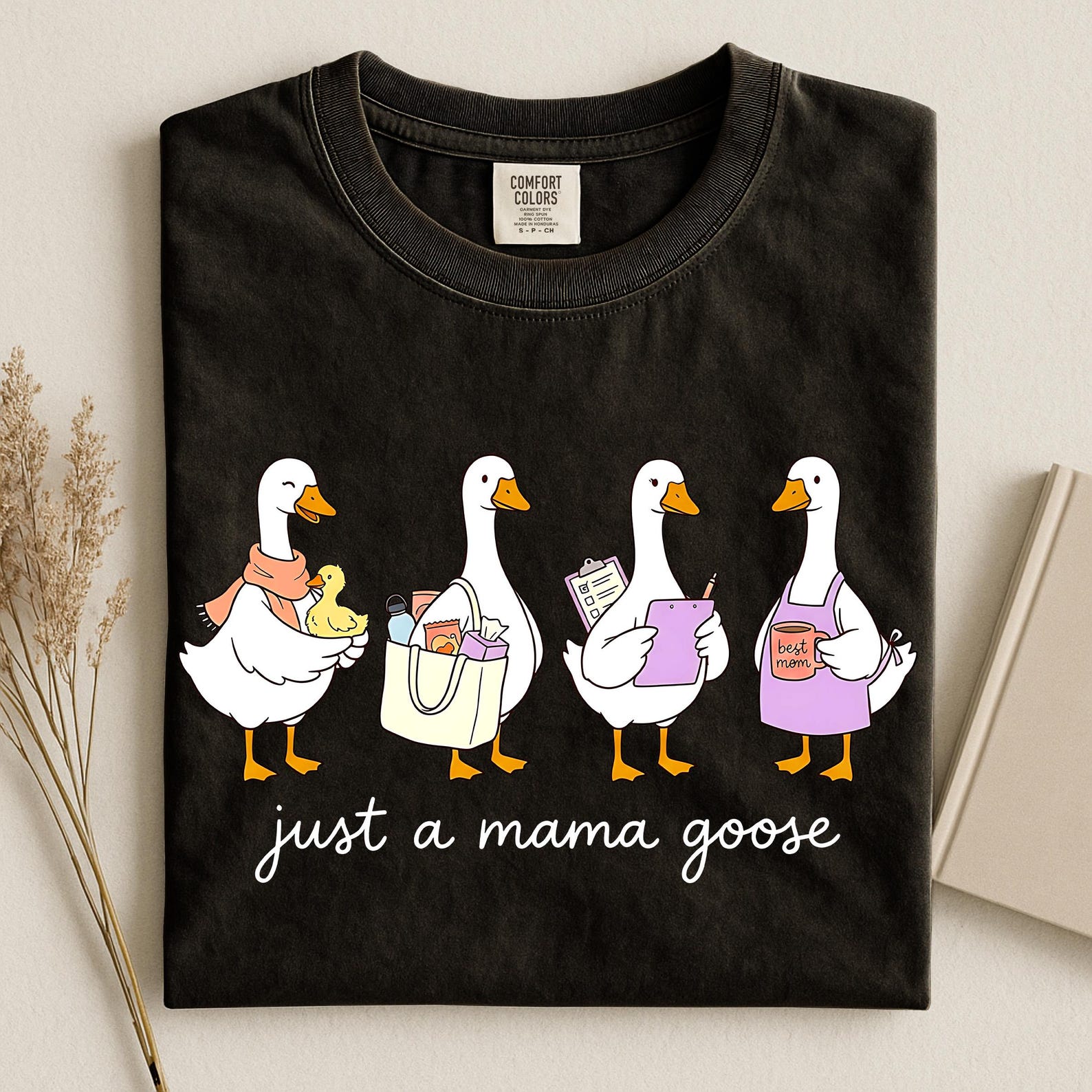 Comfort Colors Mama Goose Shirt, Funny Mom Life Tee, Cute Mother’s Day Gift, Relatable Mom Humor Graphic Tshirt, Mama Matching Outfits