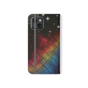 Celestial Flip Wallet Case for iPhone and Samsung Galaxy Phones, Boho phone case, decoden phone case, Coquette phone case, iPhone 13, 12, 11 Protective Accessories Durable Devices Leather Card Cash Shell