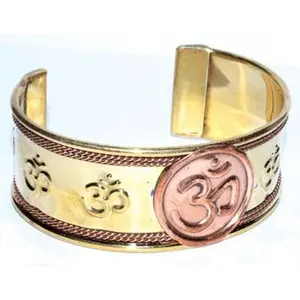 Om Two-Toned Copper Bracelet