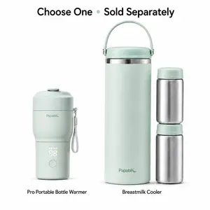 Papablic On-the-Go Feeding Essentials, Choose One: Portable Bottle Warmer for Travel or 36H/20oz CapsuleChill Breastmilk Cooler, Single Item