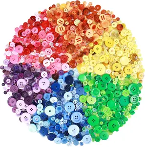 1400-1500pcs  Buttons Sewing Button Assorted Sizes for Christmas Party Decorations Sewing DIY Manual Button Painting DIY Handmade Ornament Buttons Easter Egg Fillers Decorative