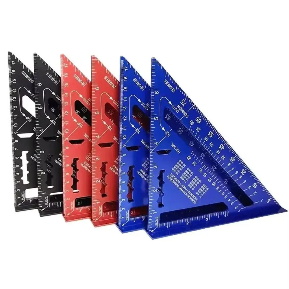 Aluminum Alloy Speed Square, Rafter Triangle Rafter Triangle Rafter Triangle Protractor Measuring Ruler, Hand Measuring Tool for Woodworking