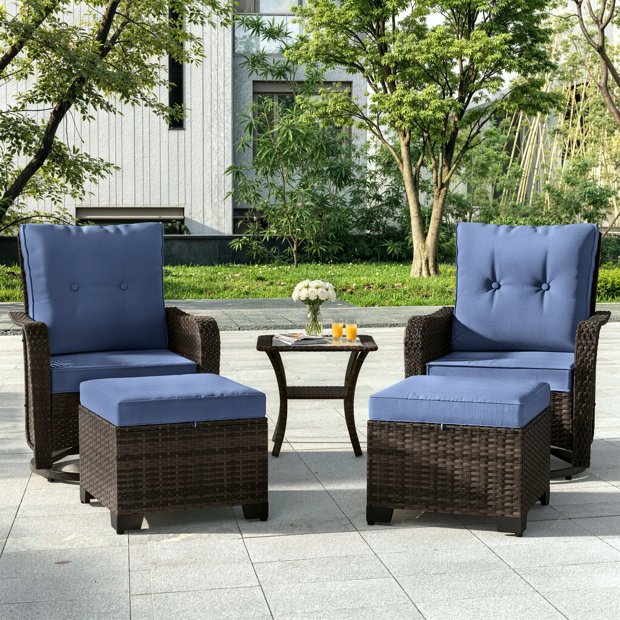 NAVY / With Ottomans / 2-Package Delivery