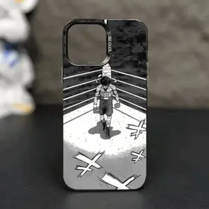 Compatible with iPhone 16 15 Pro Max Plus 14 13 12 11 X XR Comic Boxer Last Fight Pattern Durable shockproof Anti-Scratch PC Protective case