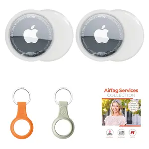 Apple AirTag 2-Pack with 2 TPU Keychains & Voucher