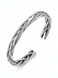 Vintage Adjustable Bracelet for Men & Women, Casual Style Zinc Alloy Chain, All-Season Fashion Accessory, Unique Twisted Design