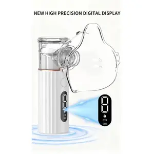 Portable Mesh Nebulizer for Dry Air Relief | Handheld Quiet Hydrating Mist with LED & Auto-Clean, for Adults Kids & Pets