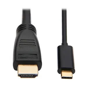 Tripp Lite series USB-C to HDMI Active Adapter Cable (M/M), 4K 60 Hz, 4:4:4, HDCP 2.2, Mid-Cable Adapter, Black, 6 ft. (1.8 m)