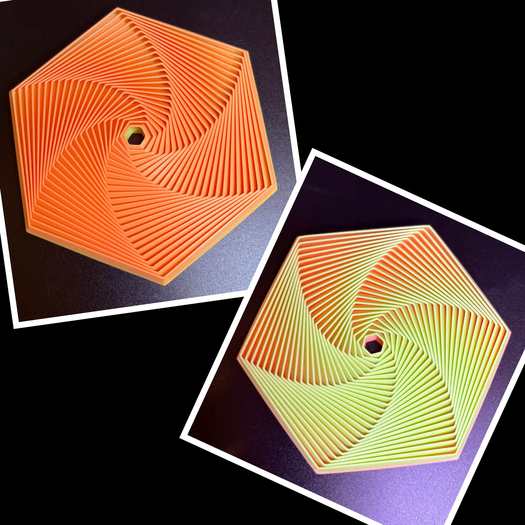 Hexagon Fidget - Hypnotic Fun Desk Toy in Bold Gradient Colors for Stress Relief & Sensory Play - Ideal Gift for Adults Teens & Kids