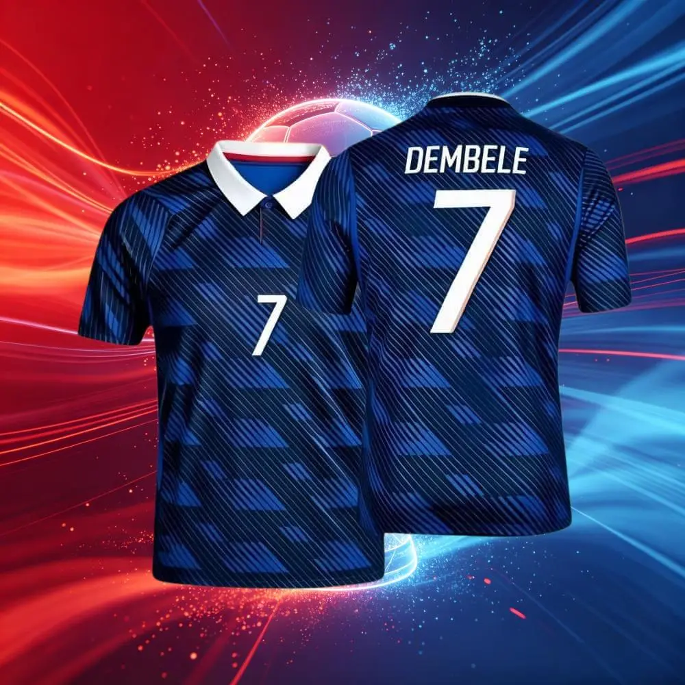 2026 France 10# Mbappé 7# Dembele Short And Long Sleeve Soccer Jersey Fans Version Breathable