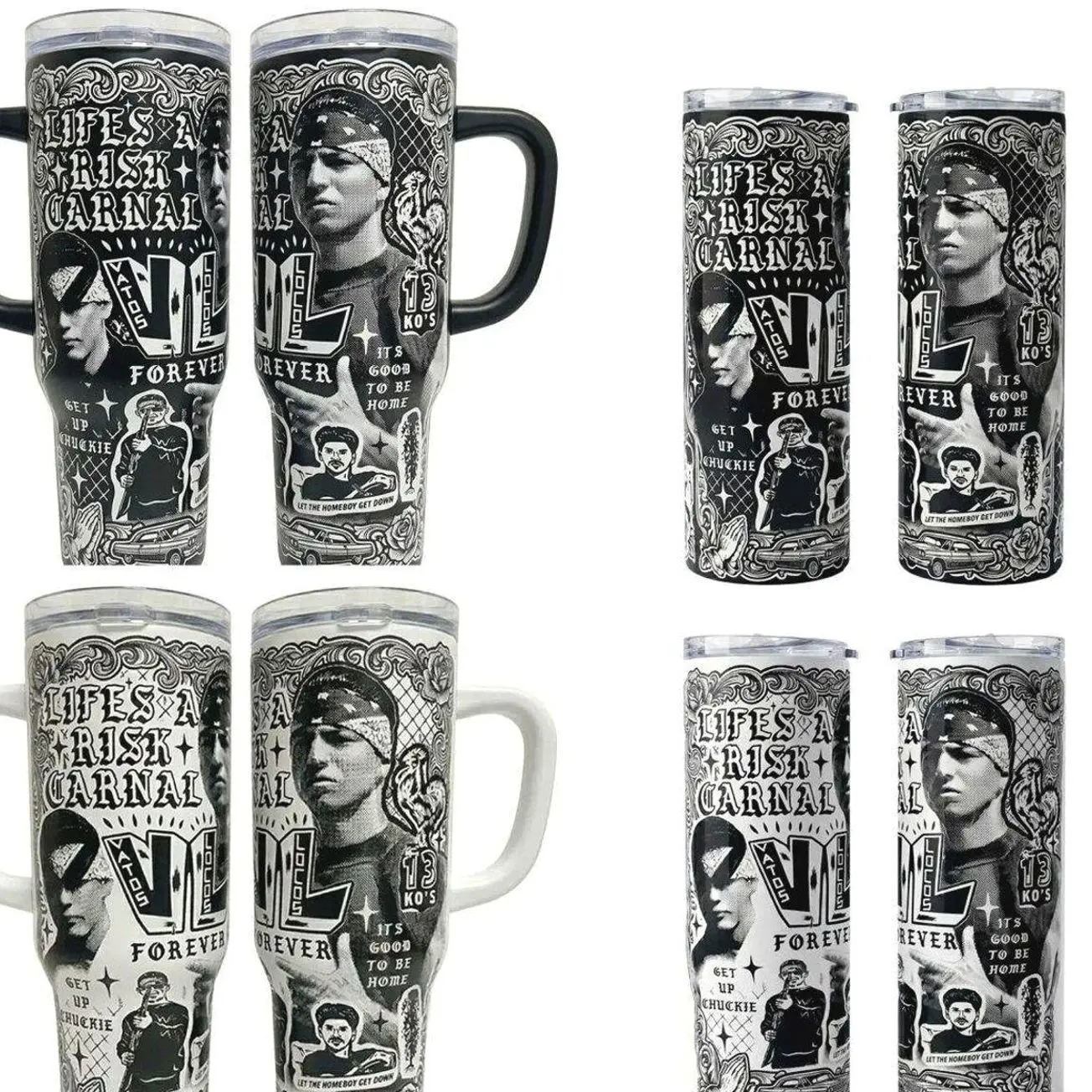 Bloodin Bloodout 20oz & 40oz Tumbler With Handle, Mexico Movie Tumbler
